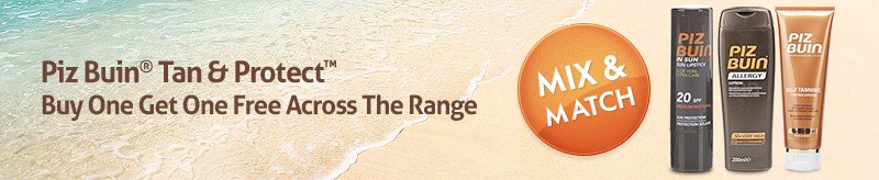 Save up to 50% - on Piz Buin sun & tan range