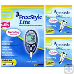 Abbott Diabetes Care 2 X Freestyle Lite Test Strips (Plus Free Monitor) - 50 + Monitor! Abbott Diabetes Care 2 X Freestyle Lite Test Strips (Plus Free Monitor) - 50 + Monitor!