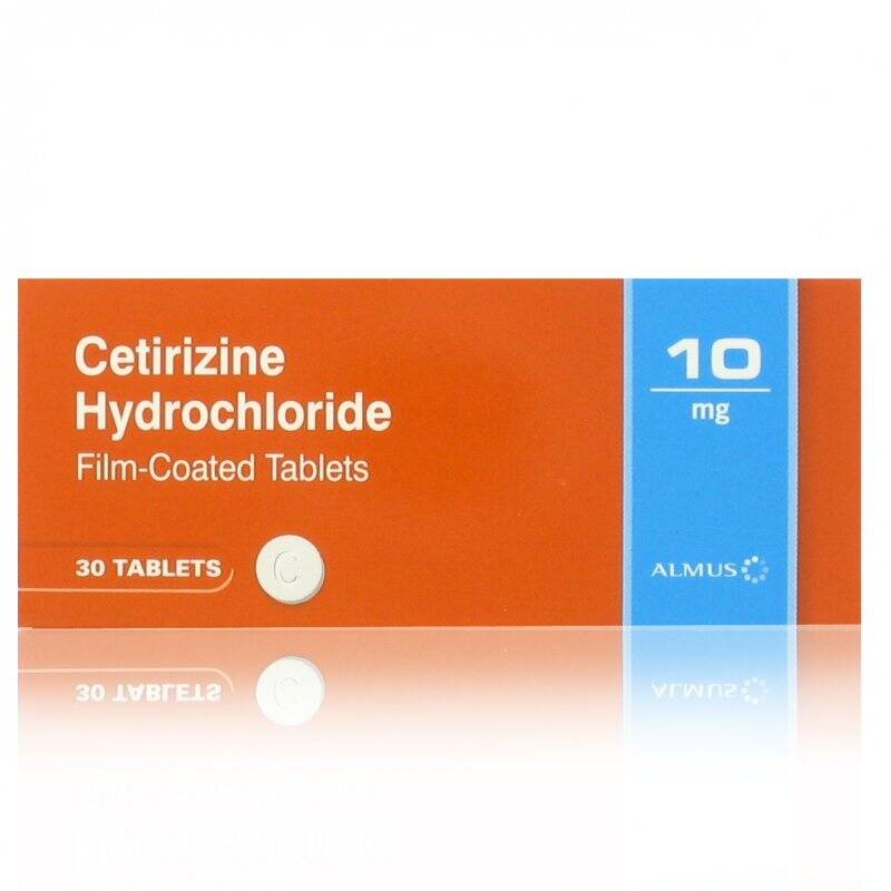 30 Days Allergy & Hayfever Relief Cetirizine Hydrochloride Tablets (Zirtek Equivalent)