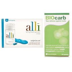 Alli Slimming Capsules Alli 84 Capsules & Bioconcepts Biocarb Natural Carb Blocker - 60 Alli Slimming Capsules Alli 84 Capsules & Bioconcepts Biocarb Natural Carb Blocker - 60