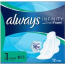 Always Infinity Normal Plus Pads with Wings Unscented