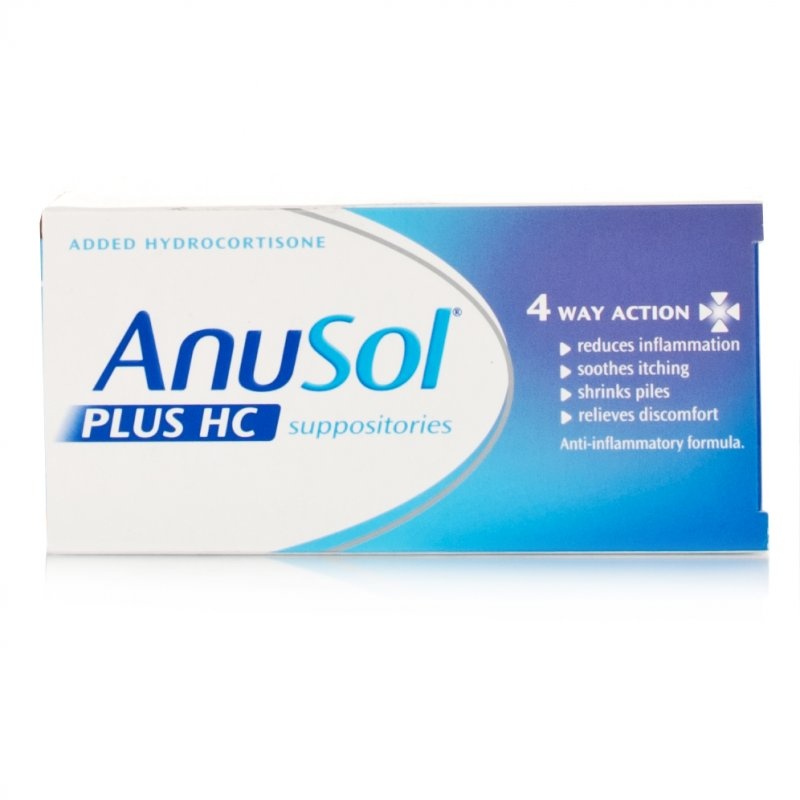 Anusol Plus Hc Suppositories 12 Haemorrhoids And Piles Chemist Direct