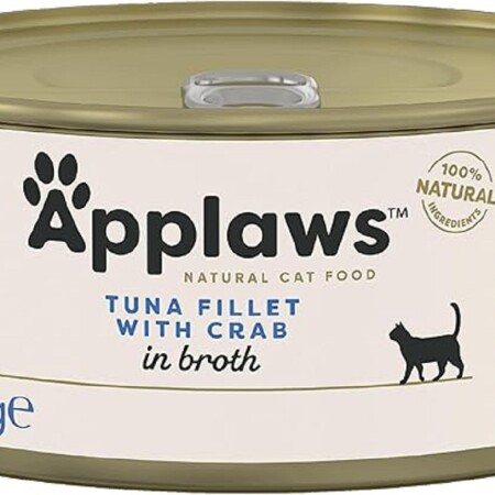 Applaws Adult Wet Cat Food Tin Tuna with Crab 24x156g Applaws Adult Wet Cat Food Tin Tuna with Crab 24x156g