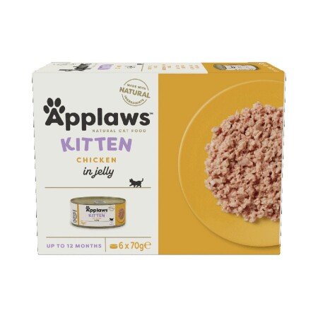 Applaws Kitten Wet Food Tin  Chicken Breast Multipack 6x70g Applaws Kitten Wet Food Tin  Chicken Breast Multipack 6x70g