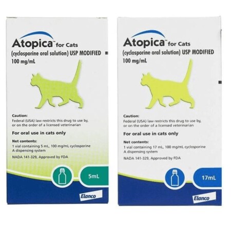 Atopica Solution for Cats and Dogs 100mg/ml  Atopica Solution for Cats and Dogs 100mg/ml
