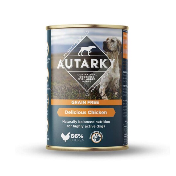 Autarky Grain Free Delicious Chicken Complete Wet Dog Food 12x395g