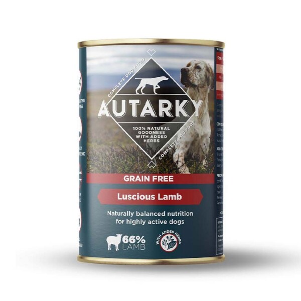 Autarky Grain Free Lucious Lamb Complete Wet Dog Food 12x395g