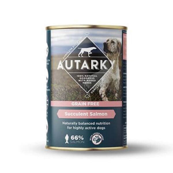 Autarky Grain Free Succulent Salmon Complete Wet Dog Food 12x395g