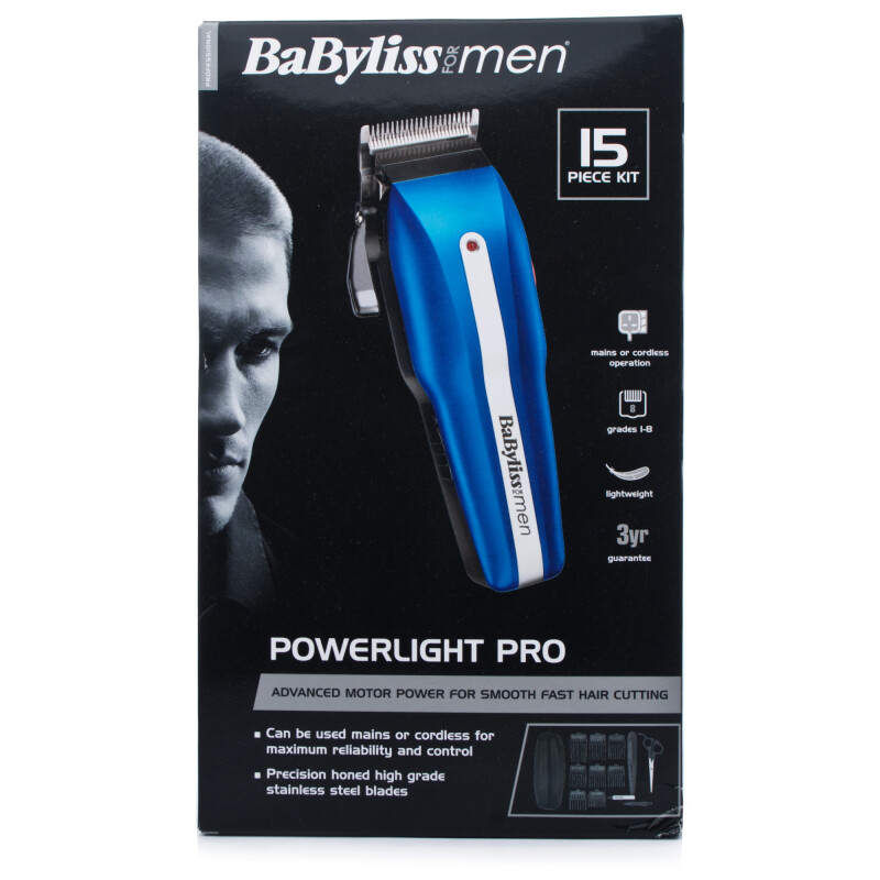 BaByliss For Men 7498CU Powerlight Pro 15 Piece Clipper Set