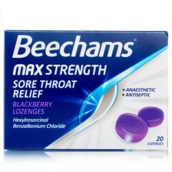 Beechams Max Throat Relief Lozenge Blackberry
