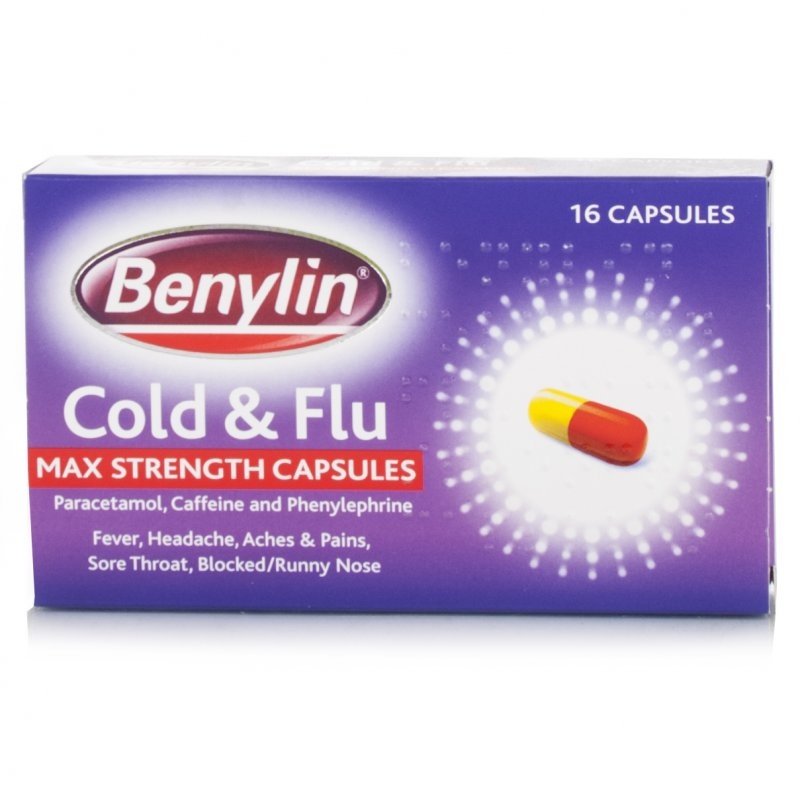 Benylin Cold And Flu Max Strength Capsules Chemist Direct