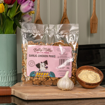 Betty Millers Grain Free Garlic Chicken Paws 400g Betty Millers Grain Free Garlic Chicken Paws 400g