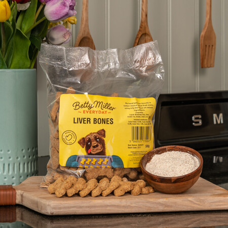 Betty Millers Liver Bone Treats 500g Betty Millers Liver Bone Treats 500g