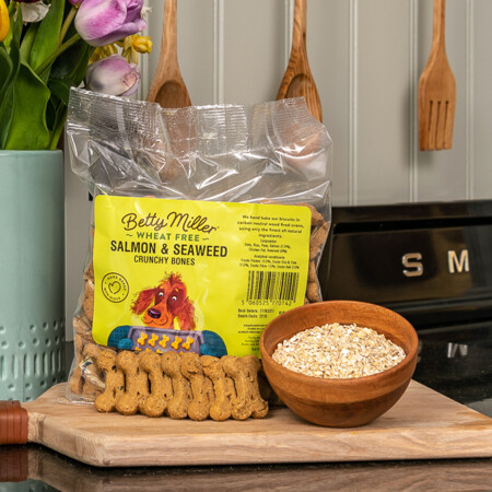Betty Millers Salmon & Seaweed Bones 400g Betty Millers Salmon & Seaweed Bones 400g