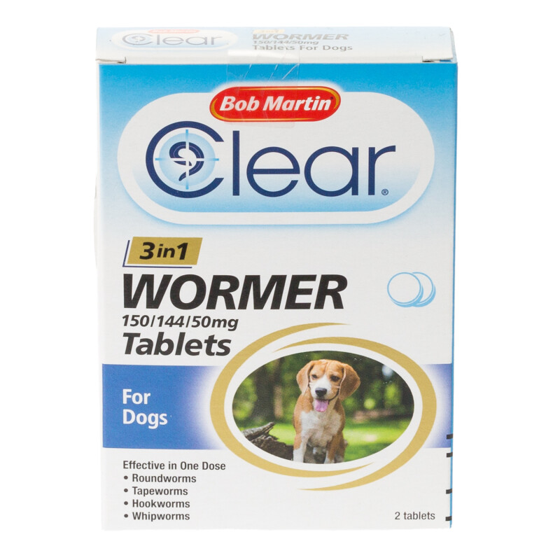 Bob Martin 3 in 1 Wormer Tablets for Dogs