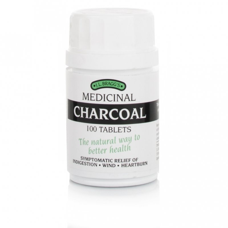 Braggs Charcoal 100 Tablets Heartburn & Indigestion Chemist Direct