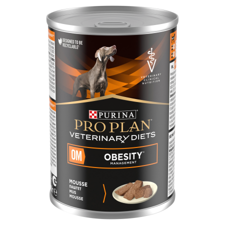 Purina PRO PLAN VETERINARY DIETS OM Obesity Mousse Wet Dog Food 12x400g Purina PRO PLAN VETERINARY DIETS OM Obesity Mousse Wet Dog Food 12x400g
