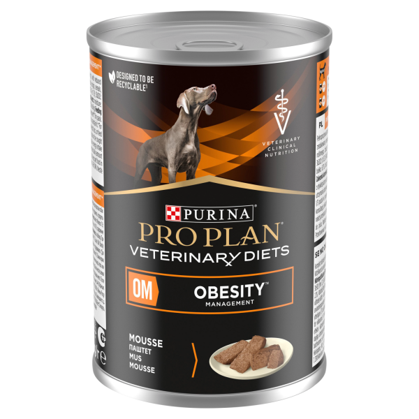 Purina PRO PLAN VETERINARY DIETS OM Obesity Mousse Wet Dog Food 12x400g