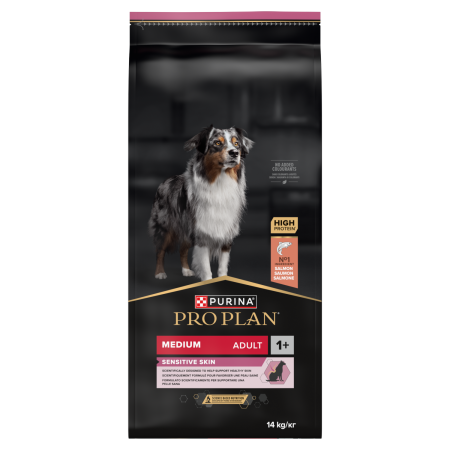 Purina PRO PLAN Medium Sensitive Skin Salmon Dry Dog Food 14kg Purina PRO PLAN Medium Sensitive Skin Salmon Dry Dog Food 14kg