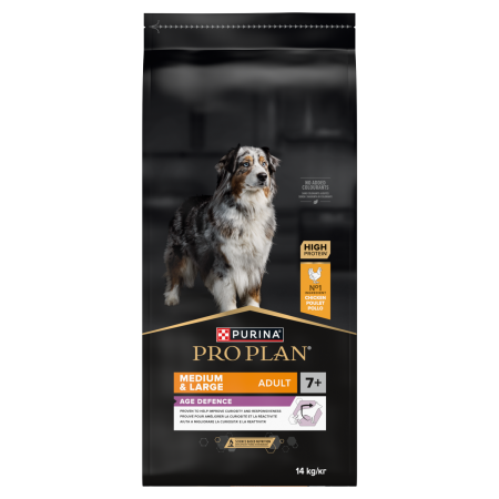 Purina PRO PLAN Medium & Large Senior Age Defence 7+ Chicken Dry Dog Food 14kg Purina PRO PLAN Medium & Large Senior Age Defence 7+ Chicken Dry Dog Food 14kg