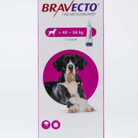 Bravecto Spot On Solution for Dogs Single Pipette 1400mg Extra Large Dog 40-56kg Bravecto Spot On Solution for Dogs Single Pipette 1400mg Extra Large Dog 40-56kg