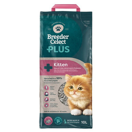 Breeder Celect PLUS Kitten Paper Cat Litter 10L Breeder Celect PLUS Kitten Paper Cat Litter 10L