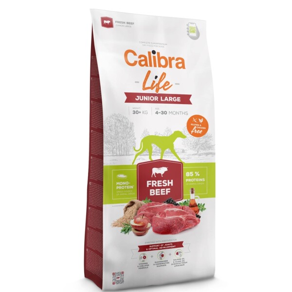 Calibra Life Dog Junior Large Breed Fresh Beef
