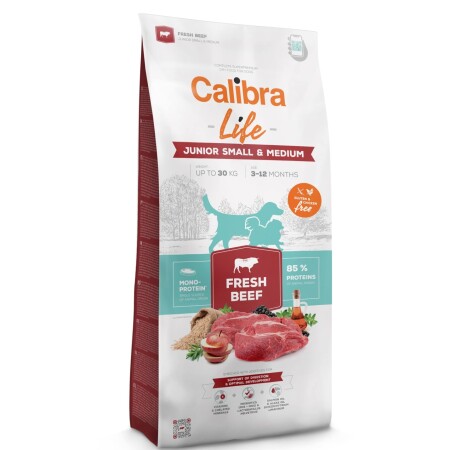 Calibra Life Dog Junior Small & Medium Breed Fresh Beef  Calibra Life Dog Junior Small & Medium Breed Fresh Beef