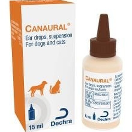 Canaural Ear Drops Suspension for Dogs and Cats 15ML Canaural Ear Drops Suspension for Dogs and Cats 15ML