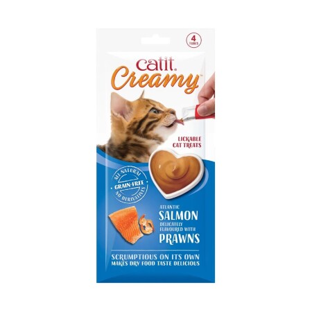 Catit Creamy Cat Treats Salmon & Prawns 4 x 10g Catit Creamy Cat Treats Salmon & Prawns 4 x 10g