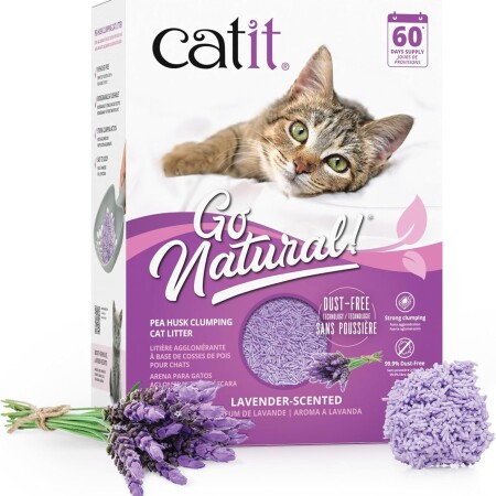 Catit Go Natural Pea Husk Litter Lavender 5.6kg Catit Go Natural Pea Husk Litter Lavender 5.6kg