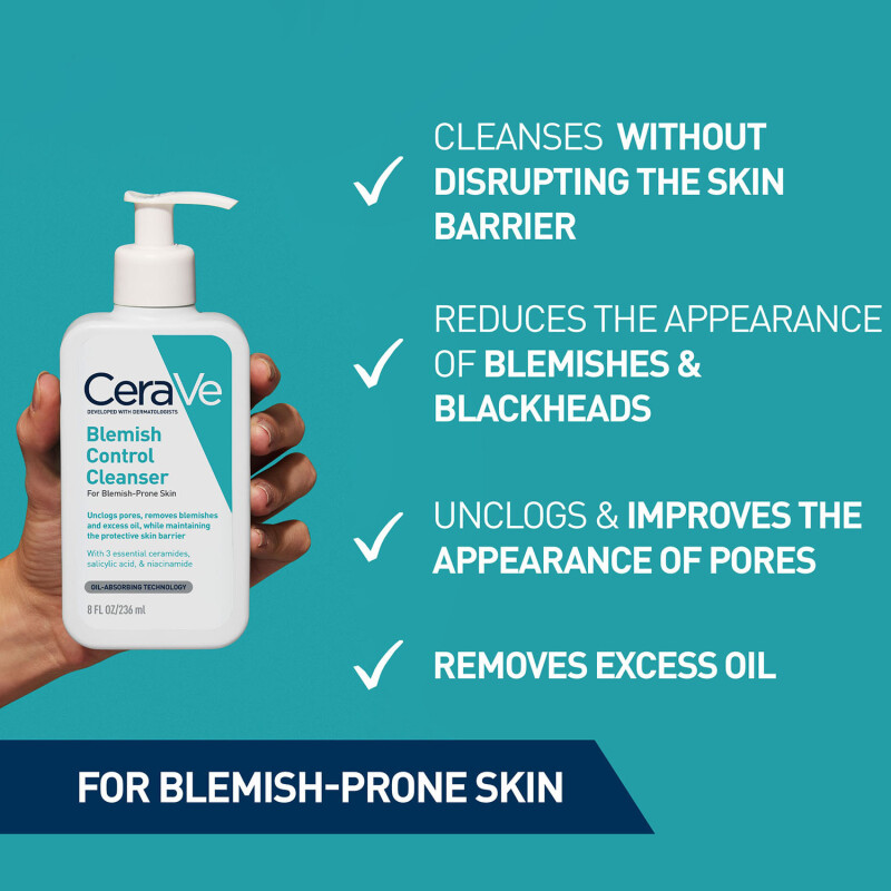 CeraVe Blemish Control Cleanser for Blemish-Prone Skin