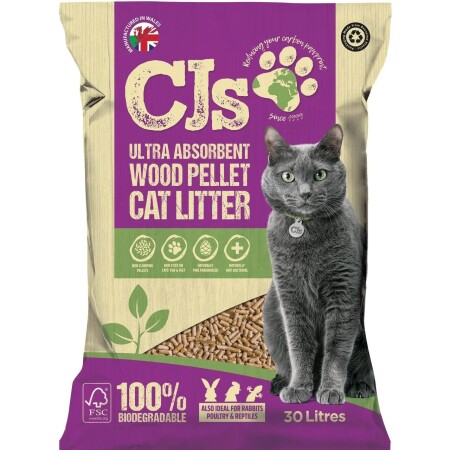Cj's Wood Cat Litter 30L Cj's Wood Cat Litter 30L