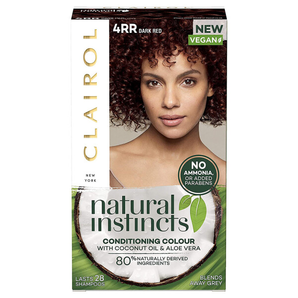 Clairol Natural Instincts SemiPermanent No Ammonia Vegan Hair Dye 4RR Dark Red Clairol Natural Instincts SemiPermanent No Ammonia Vegan Hair Dye 4RR Dark Red