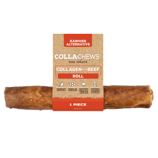 Collachews Collagen Roll Dog Chew Treat Beef 15cm