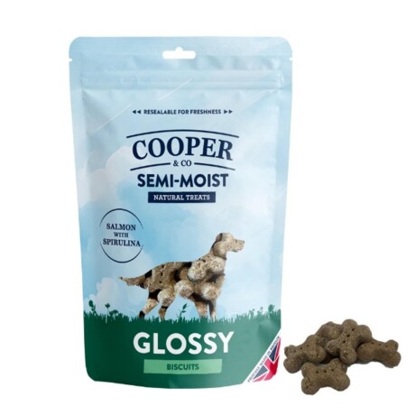 Cooper & Co Semi-Moist Biscuit Glossy Salmon with Spirulina 135g Cooper & Co Semi-Moist Biscuit Glossy Salmon with Spirulina 135g