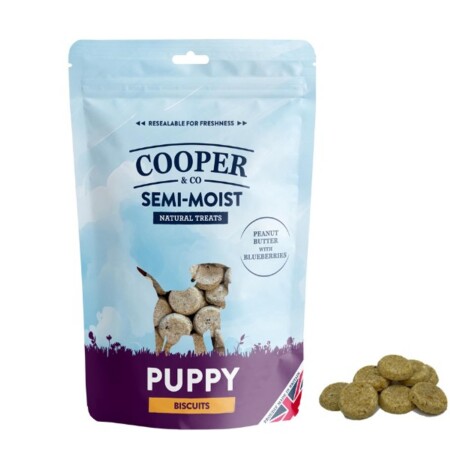 Cooper & Co Semi-Moist Biscuit Puppy Peanut Butter with Blueberry 135g Cooper & Co Semi-Moist Biscuit Puppy Peanut Butter with Blueberry 135g
