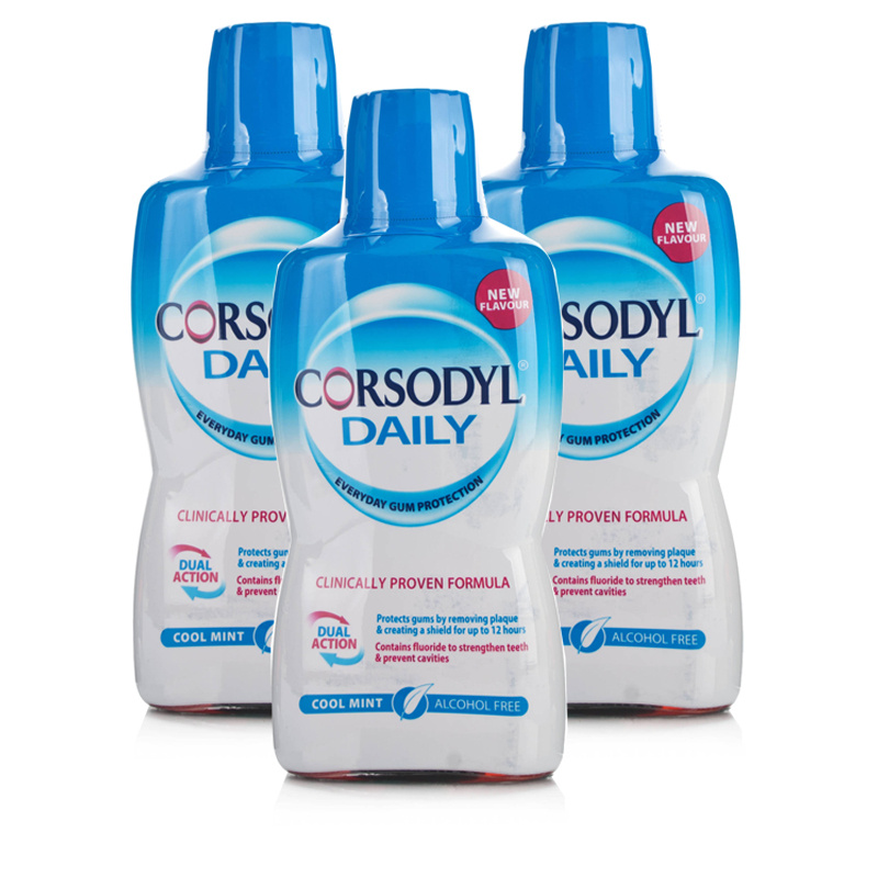 Corsodyl Daily Cool Mint Triple Pack Mouthwash Chemist Direct