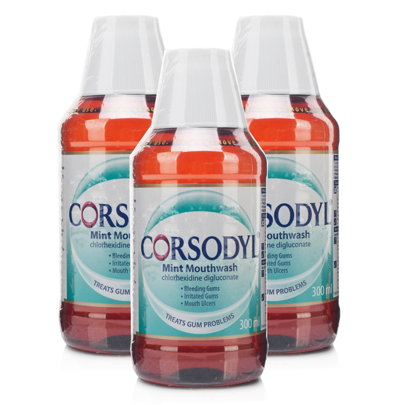 Corsodyl Mouthwash Mint Triple Pack Gum Disease Chemist Direct