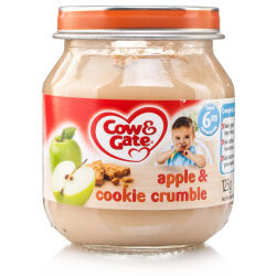 Babycare Cow & Gate Stage 1 Baby Balance Apple Cookie Crumble Jar - 125g Babycare Cow & Gate Stage 1 Baby Balance Apple Cookie Crumble Jar - 125g