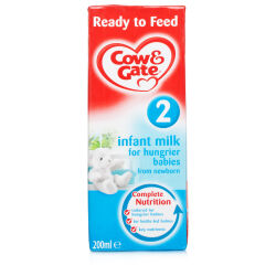 Babycare Cow & Gate Stage 2 Hungrier Baby Ready to Drink Milk - 200ml Babycare Cow & Gate Stage 2 Hungrier Baby Ready to Drink Milk - 200ml