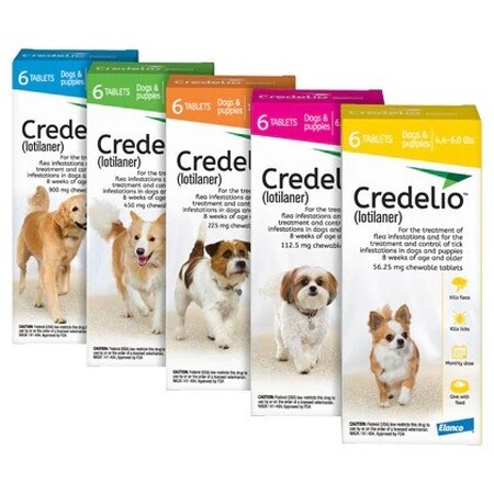 Credelio Chewable Tablets for Dogs Pack of 6 225mg Credelio Chewable Tablets for Dogs Pack of 6 225mg