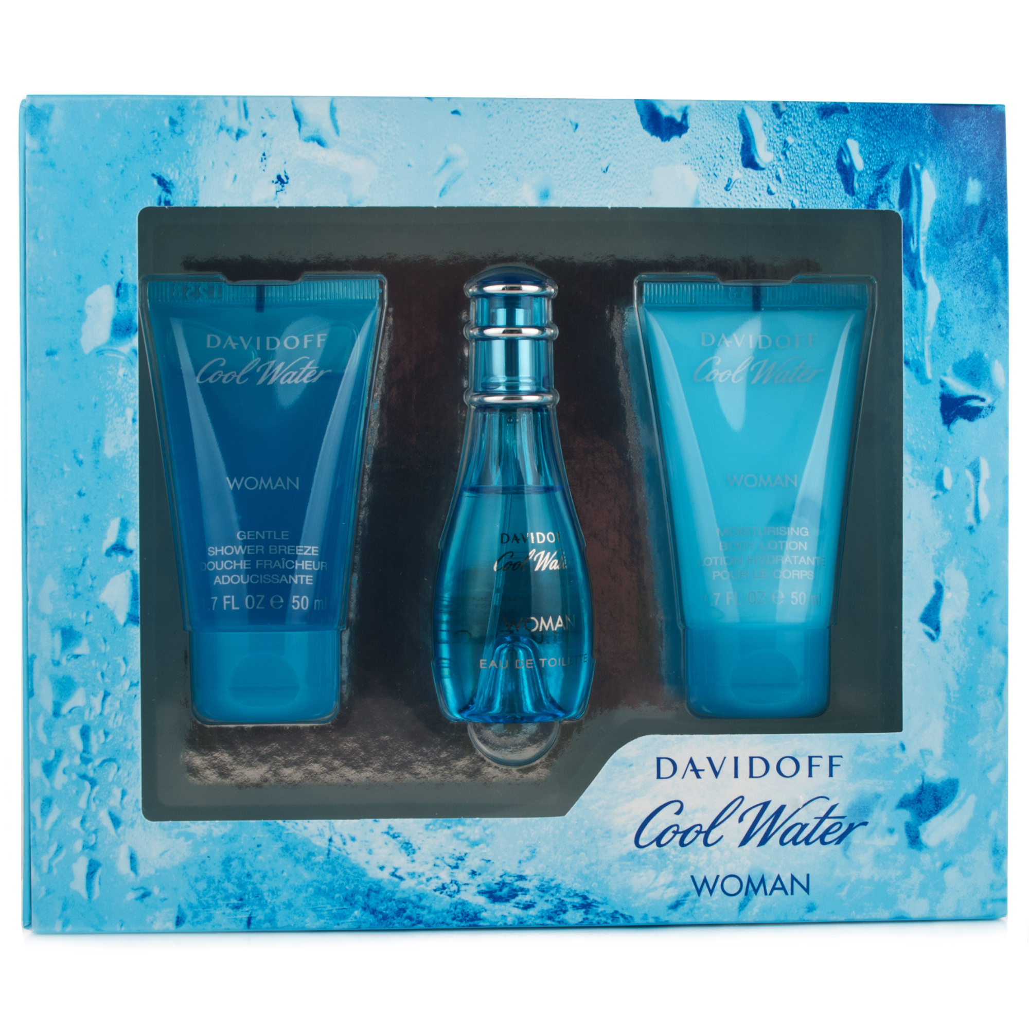 Davidoff Cool Water for Her 3 Piece Gift Set Chemist Direct