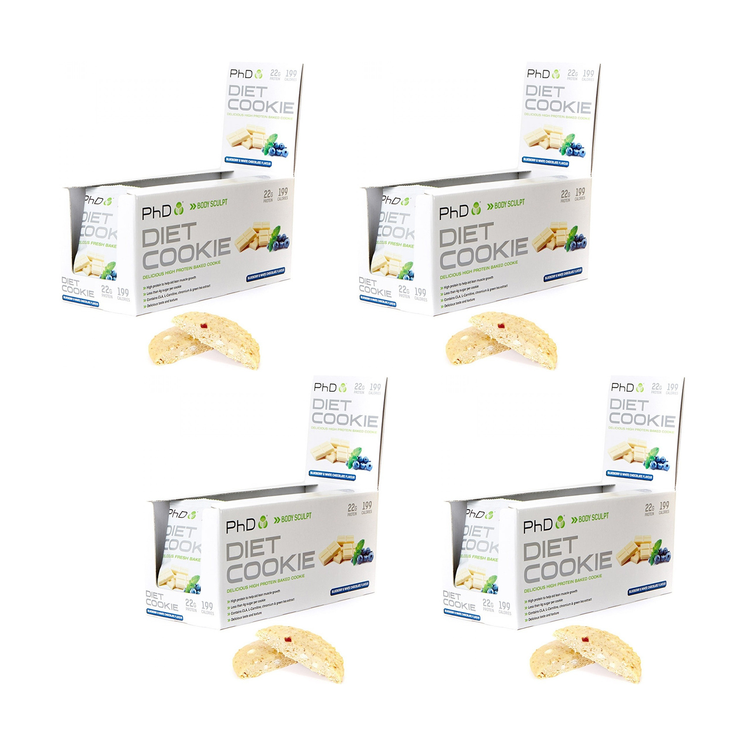 Diet Cookie Blueberry & White Chocolate 12 x Four Pack Review