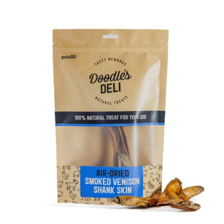 Doodles Deli Air Dried Smoked Venison Shank Skin 50g Doodles Deli Air Dried Smoked Venison Shank Skin 50g