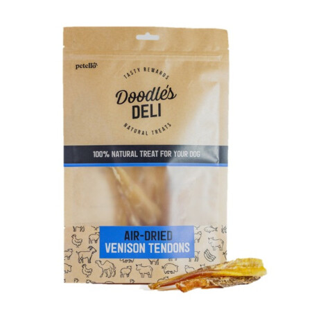 Doodles Deli Air Dried Venison Tendon 120g Doodles Deli Air Dried Venison Tendon 120g