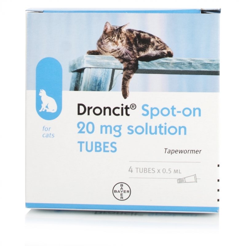 Droncit Spot On For Cats 4 Tubes Worm Treatment Chemist Direct