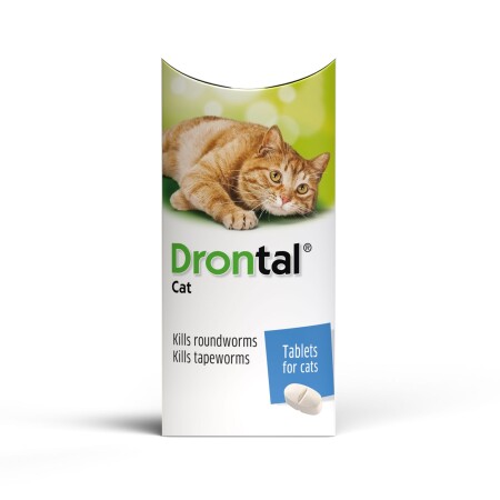 Drontal Wormer Tablets for Small & Medium Cats  Drontal Wormer Tablets for Small & Medium Cats