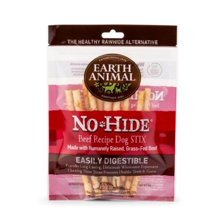 Earth Animal No Hide Beef Dog Stix 10pk 45g Earth Animal No Hide Beef Dog Stix 10pk 45g