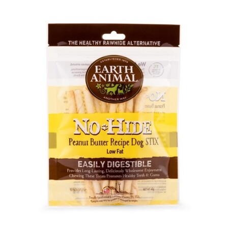 Earth Animal No Hide Peanut Butter Dog Stix 10pk 45g Earth Animal No Hide Peanut Butter Dog Stix 10pk 45g